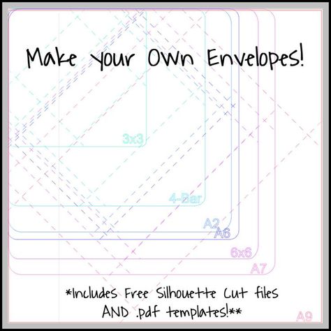 Make your own envelopes!  Tutorial and free cut file via Please Excuse My Craftermath Making An Envelope, Make Your Own Envelopes, Making Envelopes, Envelope Templates, Free Silhouette Cut Files, Silhouette Cameo Files, Custom Envelope, How To Make An Envelope, Silhouette Template