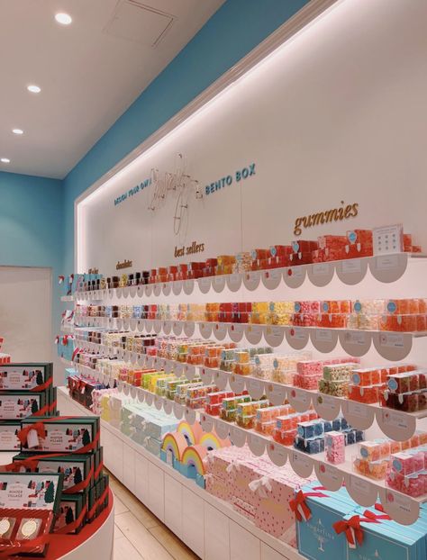 candy | vibrant | colors Candy Shop Interior Design, Candy Store Ideas Design, Candy Store Branding, Candy Shop Aesthetic, Candy Store Aesthetic, Candy Store Design Sweet Shops, Candy Store Design, Candy Room, Store Shelves Design