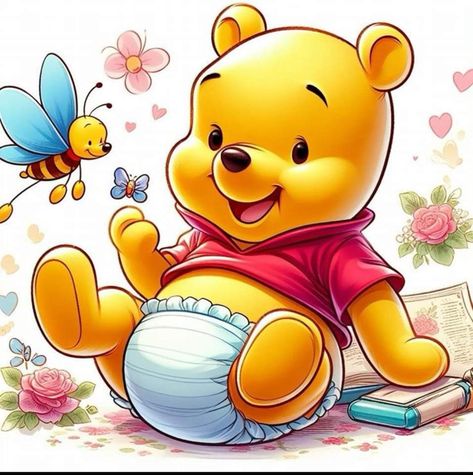 Winnie Pooh Bebe, Baby Pooh Bear, Winnie Phoo, Pooh Bebe, Baby Winnie The Pooh, Winnie The Pooh Drawing, Baby Disney Characters, Winnie The Pooh Pictures, Cute Winnie The Pooh