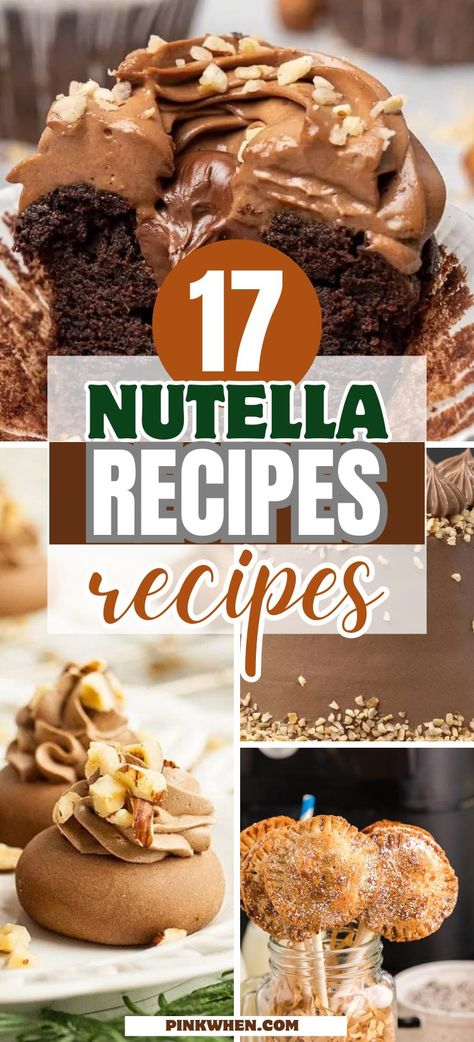 You’ll Go Nuts for These 17 Nutella Recipes Nutella Peanut Butter Recipes, No Bake Nutella Recipes, Mini Nutella Gift Ideas, Nutella Dessert Recipe, Recipes With Nutella, Nutella Gifts, Nutella Dessert Recipes, Homemade Nutella Recipes, Nutella Snacks