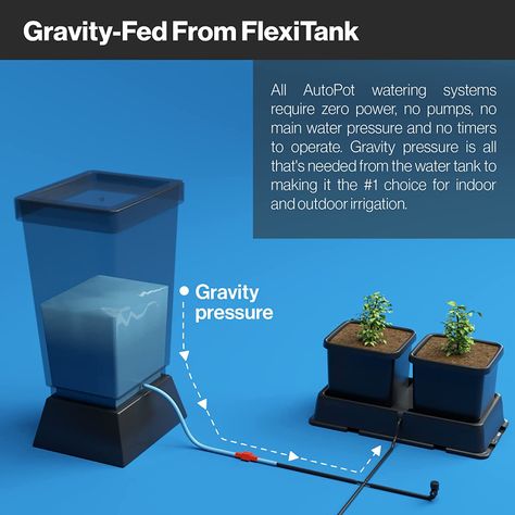 AmazonSmile : AutoPot Easy2Grow 4Pot APWS112 Self-Watering System, Gravity-Fed System for Grow Tents and Hydroponics with 2.2 Gal Plastic Pots and 12.4 Gal Water Tank : Patio, Lawn & Garden Automatic Watering System, Grow System, Watering System, Watering & Irrigation, Drinking Fountain, Grow Tent, Grow Kit, Hydroponics System, Self Watering