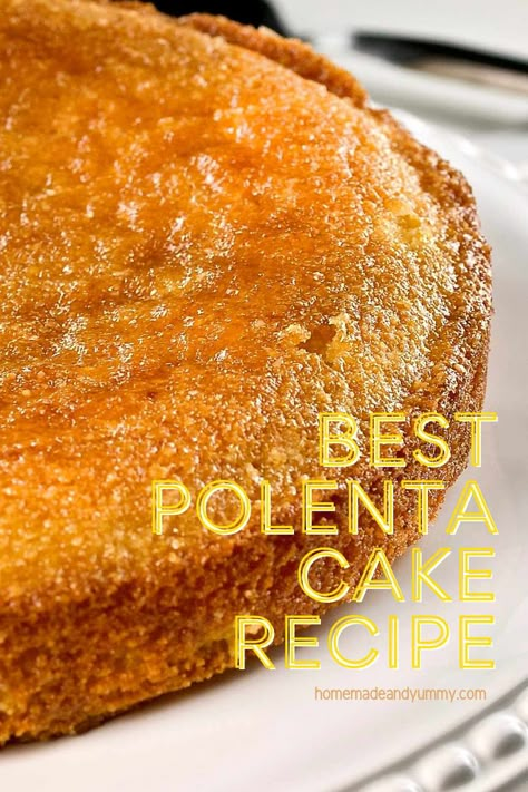 Lemon Polenta Cake Gluten Free, Grits Dishes, Almond Polenta Cake, Dessert Italian, Cake Recipe Homemade, Lemon Polenta, Lemon Polenta Cake, Cornmeal Cake, Gf Cake