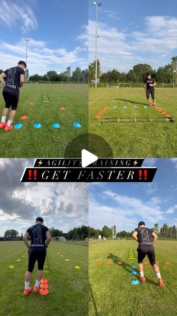 Football Speed And Agility Drills, Speed Agility Quickness Drills, Youth Football Drills, Agility Drills, Agility Workouts, Speed Drills, Football Drills, Agility Training, Youth Football