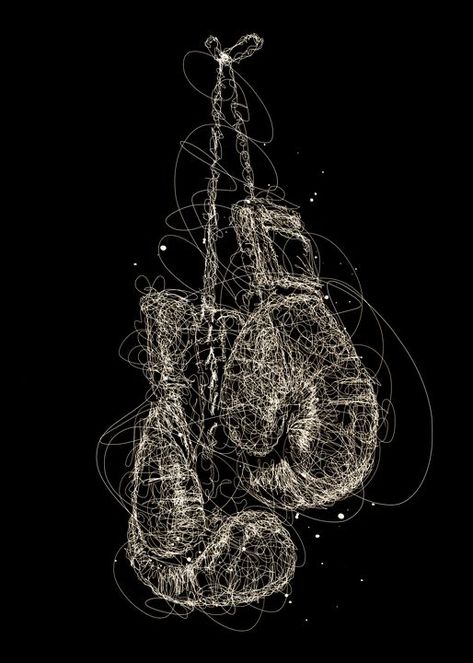 Boxing Glove, Scribble Art, Metal Poster Displate, Art Illustration, Boxing, Poster Print, Gloves, Paint