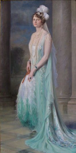 'Marjorie Merriweather Post' - 1931 - When she was presented at the Court of St. James, in a Callot Soeurs Gown - by Giulio de Blaas (Italian, 1888-1934) - Oil on canvas - @~ Watsonette Marjorie Post, Marjorie Merriweather Post, Callot Soeurs, King George V, Court Dresses, 1930s Fashion, St James, 1920s Fashion, Queen Mary