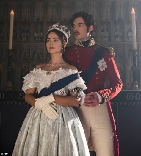 ITV's Victoria 'has been axed after three series following disappointing ratings' | Daily Mail Online Jenna Coleman And Tom Hughes, Queen Victoria Series, Victoria Costume, Victoria Show, Victoria Itv, The Young Victoria, Victoria Series, Queen Victoria Prince Albert, Tom Hughes