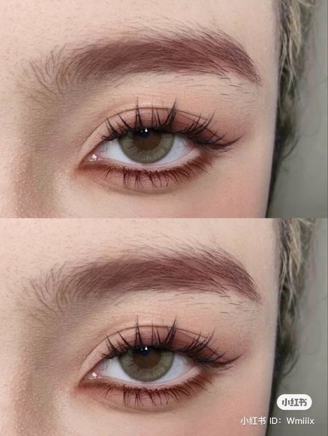 Best Makeup For Almond Shaped Eyes, Guy Makeup Looks Natural, Eye Makeup With Bangs, Wide Eyes Makeup, Douyin Makeup Round Eyes, Rose Eyeshadow Looks, Make Up 2023 Trends, Wide Eye Makeup, Cute Grunge Makeup