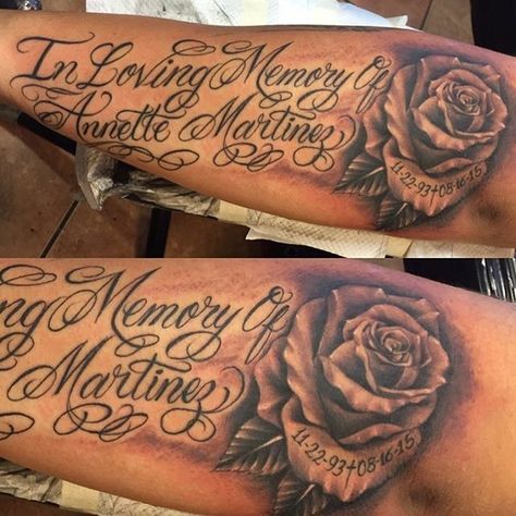 R.i.p Tattoos For Grandma, Tattoos For Parents, Loving Memory Tattoos, Memorial Tattoo Ideas, Memorial Tattoo Designs, Memory Tattoos, Grandma Tattoos, Love Quote Tattoos, In Loving Memory Tattoos