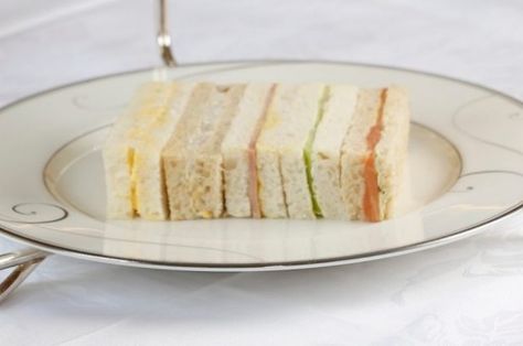 Neatly trimmed ribbon sandwiches on a tiered tea stand at Melbourne's Windsor Hotel. English Tea Sandwiches, High Tea Sandwiches, Finger Sandwich, High Tea Food, Cucumber Tea Sandwiches, Tea Party Sandwiches, Tea Sandwiches Recipes, Afternoon Tea Recipes, Party Sandwiches