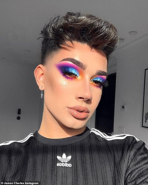 Bright Makeup Looks, Extreme Make-up, James Charles Palette, Rainbow Eye Makeup, Make Up Designs, Drag Make-up, Cute Eyeshadow Looks, Charles James, Pride Makeup