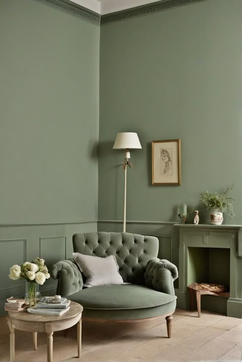 1. Green Smoke Delight
2. Farrow and Ball
3. Color Revelation
4. 2024 Trending Color Farrow And Ball Green Ground, Cardroom Green Farrow Ball, Farrow And Ball Green Paint, Green Living Room Paint, Farrow And Ball Green, Farrow And Ball Bedroom, English Cottage Bedroom, Light Oak Floors, 2024 Green