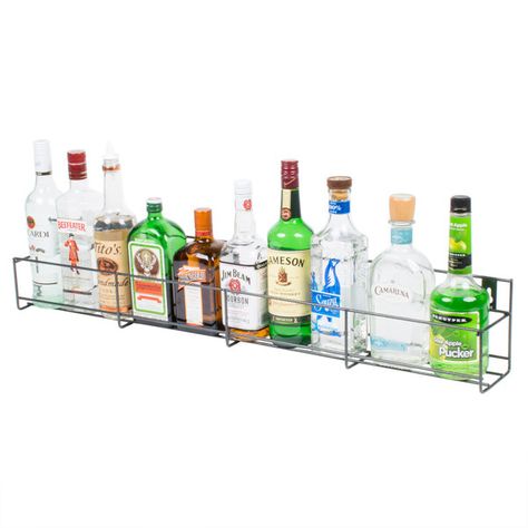 Drink Rail Bar, Bar Step Rail, Shelf For Bar Glasses, Metal And Glass Bar Shelves, Cocktail Station Bar, Speed Rail, Cocktail Station, Bar Rail, Bar Supplies