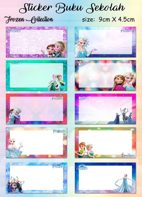 Cool Cool Notebook Sticker Ideas for kids. Frozen series. Frozen Subject Label, Frozen Notebook Label, Book Sticker Ideas, Subject Stickers, Sympathy Wishes, School Labels Printables, Disney Bookmarks, School Stickers Labels, Iraq Flag