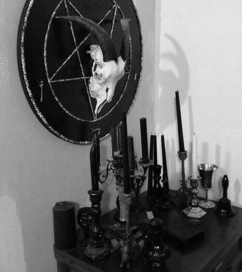 Satanic Aesthetic, Satanic Witchcraft, Dark Ritual, Laveyan Satanism, The Satanic Bible, Sacred Space Altar, Black Magick, Dark Spirit, Witches Altar