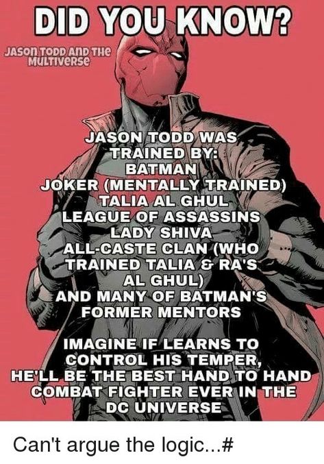 Jason Todd League Of Assassins, Dc Facts, Dc Comics Facts, Batman Red Hood, Lady Shiva, League Of Assassins, Superhero Facts, Jason Todd Batman, Funny Minion Pictures