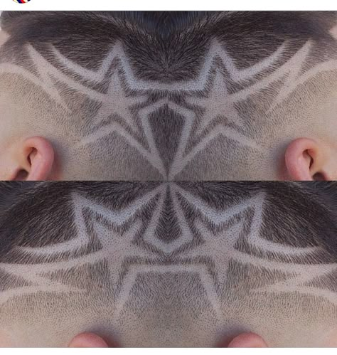 Star design Star Fade Haircut, Star Shaved Hair Design, Star Design Haircut, Star Haircut Design, Star Hair Design, Star Haircut, Short Hair Shaved Sides, Hair Designs For Boys, Hair Tattoo Designs