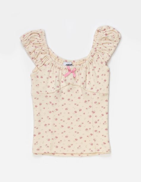 Teen Tops, Cute Clothing Items, Cute Girly Tops, Trendy Stuff, Cute Outfits School, Cute Clothing, Cute Short Sleeve Tops With Bow, Cute Top, Cute Cotton Top With Pink Bow