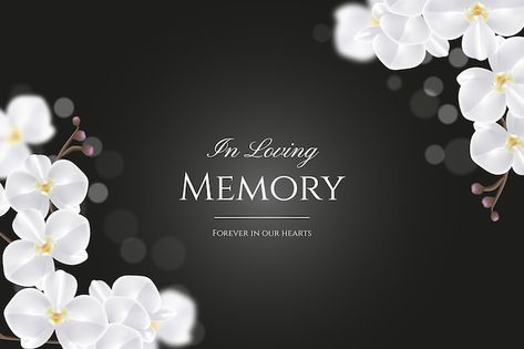 Free vector obituary background design | Free Vector #Freepik #freevector #funeral-template #black-template #funeral #black-wallpaper Obituary Background, Black Template, Bucket Hat Pattern, Template Black, Floral Background, In Loving Memory, Black Wallpaper, Hat Pattern, Background Design