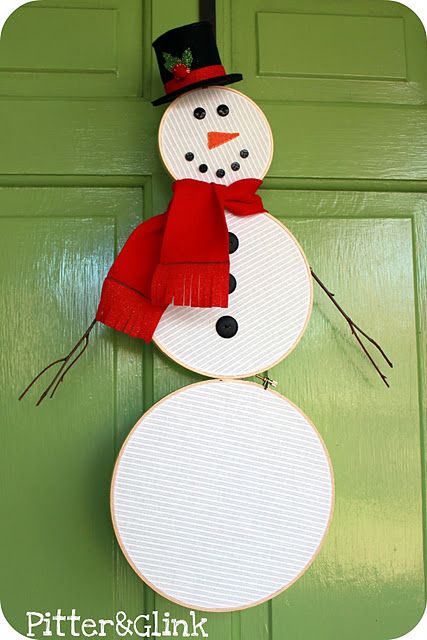 Embroidery Hoop Snowman Embroidery Ring, Embroidery Hoop Crafts, Fun Christmas Crafts, Navidad Diy, Snowman Crafts, Winter Crafts, Xmas Crafts, Christmas Projects, Embroidery Hoop