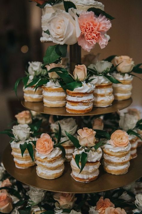 chic rust wedding dessert table & display ideas Wedding Color Trends, Moss Aquamarine, Wedding Dessert Table, Wedding Cakes With Cupcakes, Wedding Dessert, Wedding Cupcakes, Wedding Desserts, Mini Desserts, Wedding Food