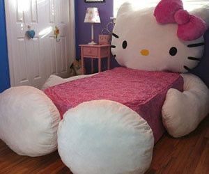 Hello Kitty Bed, Hello Kitty, Kitty, Bedroom, Bed