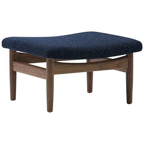 Finn Juhl Japan Series Stool, Wood and Fabric For Sale at 1stDibs Japan Sofa, Chair With Foot Stool, Simple Stool, Wood And Fabric, Sofa And Chair, Stool Wood, Finn Juhl, Sofa Material, Modern Stools