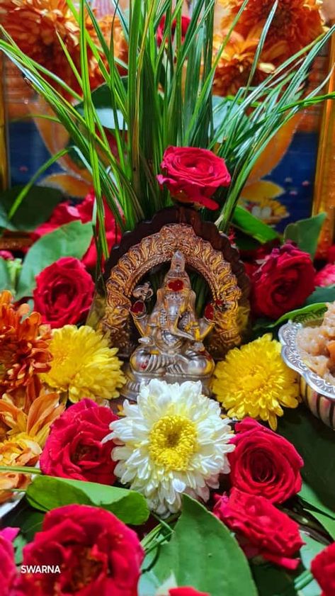 Ganesha Pooja, Nail References, Pooja Decoration, Diwali Decorations, God Illustrations, Photo Quotes, Spiritual Journey, Festival Decorations, Ganesha