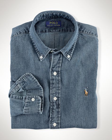 Fitted Denim Shirt, Men Lifestyle, Ralph Lauren Slim Fit, Levi’s 501, Sport Shirt, Men's Shirts, Denim Vest, Sports Shirts, Denim Shirt