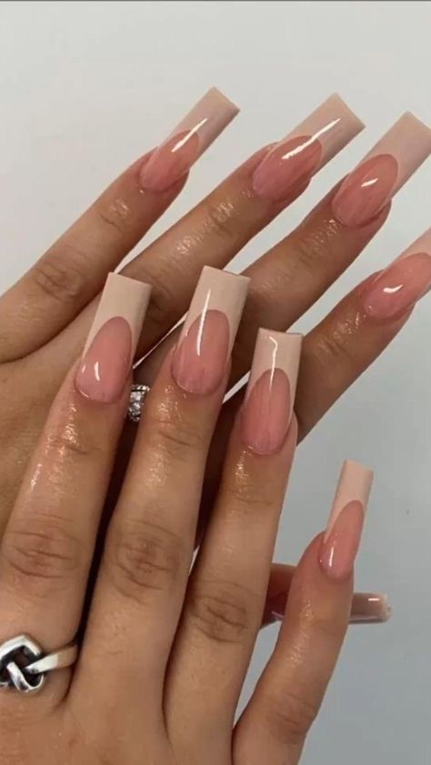 Brown Acrylic Nails, French Tip Acrylic Nails, Fall Acrylic Nails, Long Square Acrylic Nails, Square Acrylic Nails, Fire Nails, Dream Nails, Dope Nails, French Tip Nails