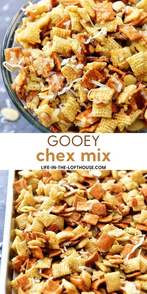 Gooey Almond And Coconut Chex Mix Recipe, Gooey Chex Mix Recipes, Best Chex Mix Recipe Sweet And Salty, Cinnamon Sugar Chex Mix Recipes, Chex Mix Sweet And Salty, Ooey Gooey Chex Mix Recipe, Dnd Desserts, Sweet And Salty Snack Mix Recipes, Chex Mix Recipes Sweet And Salty