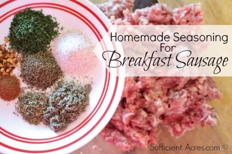 Breakfast Sausage Seasoning Recipes, Sausage Seasoning Recipes, Recipes Ground Turkey, Homemade Breakfast Sausage Recipe, Homemade Turkey Sausage, Breakfast Sausage Seasoning, Sausage Spices, Pork Breakfast Sausage, Homemade Breakfast Sausage