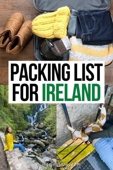 What To Wear In Ireland, Ireland Clothing, Ireland In March, Ireland Packing List, Ireland Bucket List, Printable Packing List, Trip To Ireland, Train Tour, Packing Guide