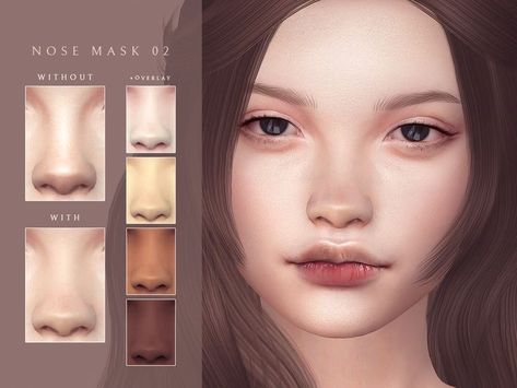 Sims 4 nose mask + overlay Sims 4 Nose Mask, Nose Makeup, Sims 4 Cas Mods, The Sims 4 Skin, Pelo Sims, Free Sims 4, The Sims 4 Packs, Nose Mask, Sims 4 Cc Makeup