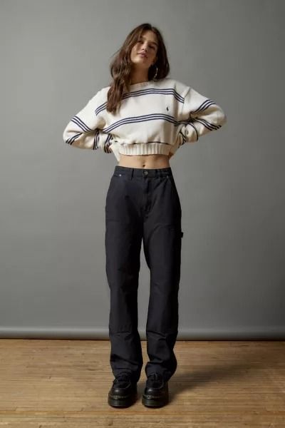 Discover great products at the best prices at Dealmoon. BDG Canvas Carpenter Pant. Price:$29.00 at Urban Outfitters Carpenter Pants Outfit, Double Knee Carpenter Pants, Garage Clothing, Contrasting Stitching, Urban Outfitters Pants, Oversized Denim Jacket, Blue Fits, Carpenter Pants, Trouser Pants Women