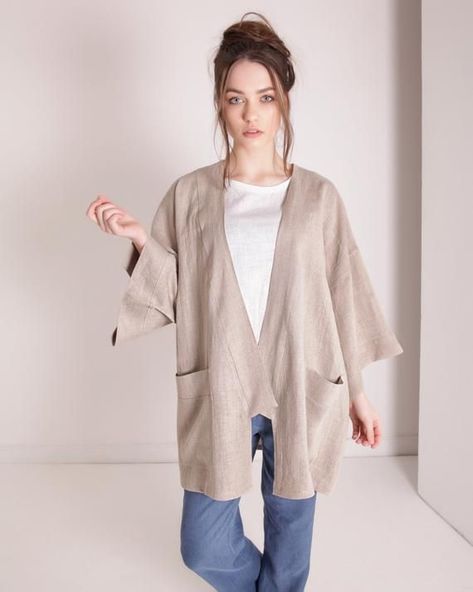 Outer Linen, Linen Outer, Women Kimono, Persian Fashion, Linen Kimono, Cardigan Kimono, Cardigan For Women, Mum Fashion, Women Blouses Fashion