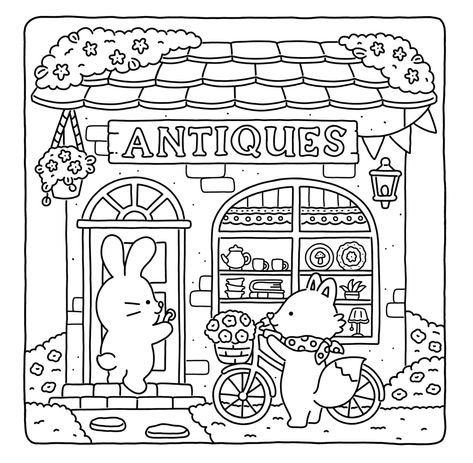 Bookstore Coloring Pages, Coloring Pages Coco Wyo, Cozy Friends Coloring Pages, Coco Wyo Coloring Pages Printable, Cocowyo Coloring Pages, Cozy Friends Coloring Book, Coco Wyo Coloring Pages, Cozy Colouring, Snoopy Coloring Pages