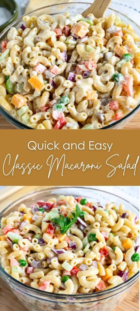 Quick and Easy Classic Macaroni Salad with Few Ingredients Quick Macaroni Salad, Mexican Macaroni Salad Recipe, Mexican Macaroni Salad, Macaroni Salad Ingredients, Creamy Macaroni Salad, Easy Macaroni Salad, Classic Macaroni Salad, Best Macaroni Salad, Macaroni Cheese Recipes