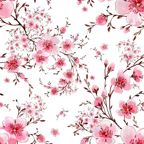 Sakura Flower Pattern, Blooming Branches, Japanese Cherry Blossoms, Blush Pink Flowers, Sakura Blossoms, Pink Blanket, Sakura Flower, Japanese Cherry Blossom, Digital Flowers