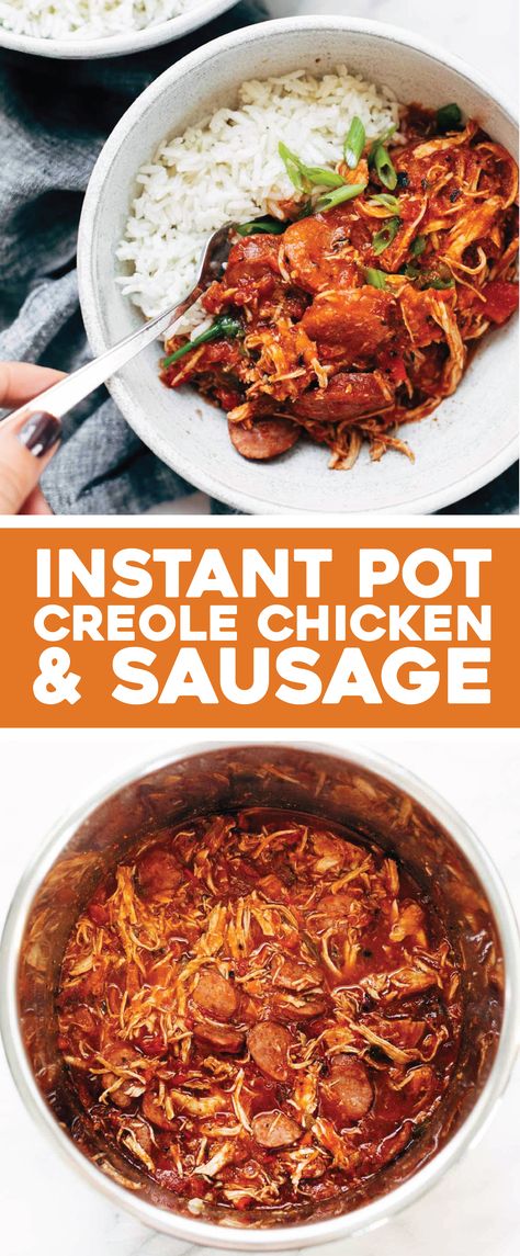 Creole Chicken And Sausage, Mealprep Chicken, Sausage Creole, Chicken Slowcooker, Chicken Andouille Sausage, Creole Chicken, Veggies And Rice, Chicken And Sausage, Creole Recipes