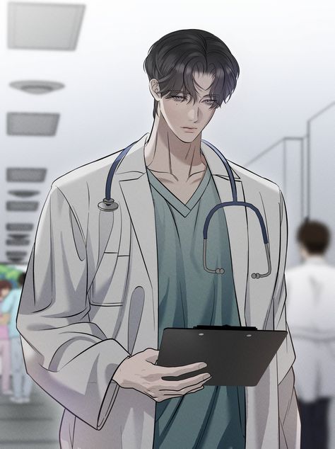 Doctor Drawing, Medical Wallpaper, Male Doctor, Anime Pixel Art, Hippie Wallpaper, Anime People, Character Design Male, Boy Art, Sketchbook Art Inspiration