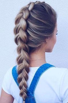 7bb060764a818184ebb1cc0d43d382aa French Braid Styles, Lazy Day Hairstyles, Dutch Braid Hairstyles, Braiding Your Own Hair, French Braids, French Braid Hairstyles, Penteado Cabelo Curto, Hair Images, Dutch Braid