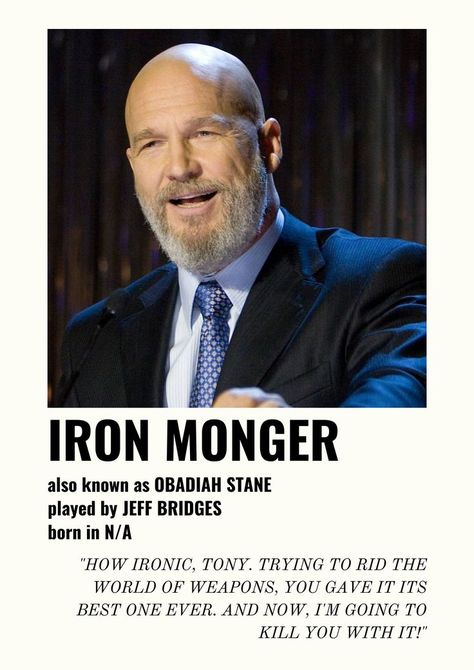 Obadiah Stane, W Quotes, Jeff Bridges, Then And Now, Quotes, Fictional Characters