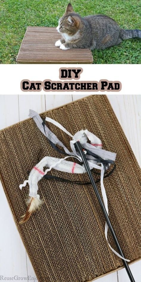 DIY Cat Scratcher Pad – Make From Reused Cardboard — <span>All<span style="color: #f06292;padding: 0 3px;">Craft</span>Ideas</span>! Beautiful Cat Images, Diy Mouse Pad, Diy Cat Scratcher, Diy Heating Pad, Diy Cat Tent, Diy Cat Food, Cardboard Cat House, Cardboard Cat Scratcher, Cardboard Recycling