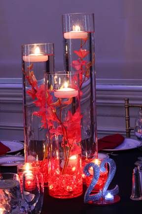 Fire Themed Centerpieces, Fire And Ice Table Decorations, Fire And Ice Event Decor, Fire And Ice Event Theme, Fire Centerpiece Ideas, Fire And Ice Centerpieces, Fire And Ice Decor, Fire Centerpieces, Fire And Ice Wedding