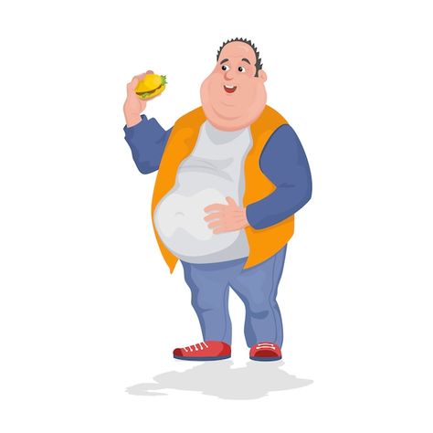 Hungry Man, Big Stomach, Pizza Art, Bald Man, Boy Illustration, Ganpati Decoration, Fat Boy, Man Shirt, 10% Happier