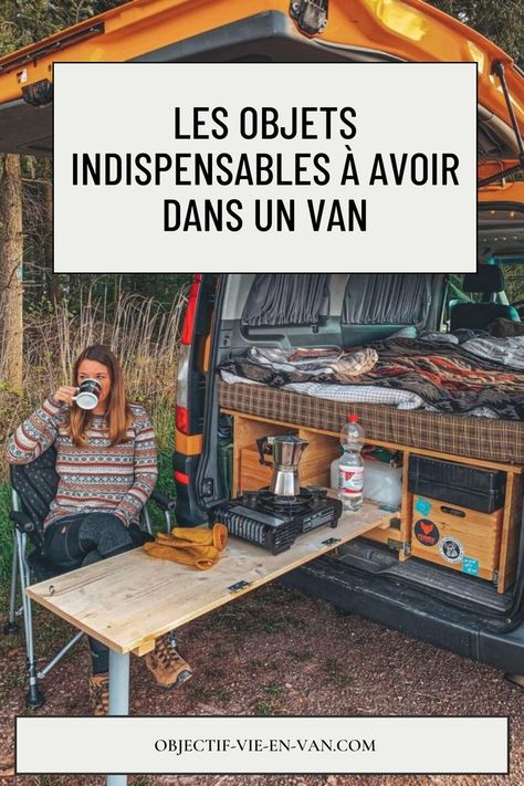 femme buvant son café devant son van Caravan Conversion, Astuces Camping-car, Road Trip Europe, Campervan Life, Chevy Van, Mini Camper, Van Camping, Slow Travel, Vw T5