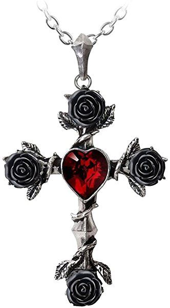 Alchemy Gothic Black Rosifix Pewter Pendant Necklace: Amazon.ca: Jewelry Goth Accessories Jewellery, Victorian Goth Jewelry, Alchemy Gothic, Goth Accessories, Goth Necklace, Swarovski Crystal Hearts, Goth Jewelry, Pewter Pendant, Gothic Necklace