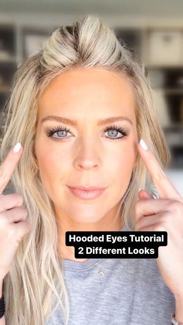 Hood Eye Makeup Tutorial, How To Do Eye Makeup For Blue Eyes, Soft Eye Makeup Hooded Eyes, Natural Bright Eye Makeup, Neutral Makeup Hooded Eyes, Eyeshadow Hooded Eyes Tutorials, Eye Make Up Hooded Blue Eyes, Hooded Eye Makeup Night Out, Eye Shadowing Tutorial Hooded Eyes