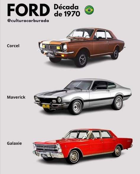 Carros Bmw, Car Products, Ford Galaxie, Ford Classic Cars, Ford Maverick, Pretty Cars, Custom Motorcycles, Retro Cars, Custom Bikes