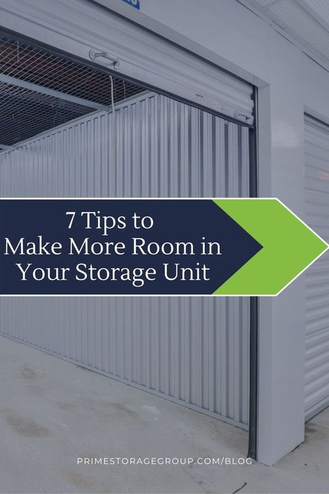 Maximize the space in your storage unit by following these 7 tips! Storage Unit Closet, Small Storage Unit Organization, How To Organize A Storage Unit, Organizing A Storage Unit, Storage Unit Hacks, Organize Storage Unit, Organizing Storage Unit, Storage Unit Organization Ideas, Diy Storage Unit